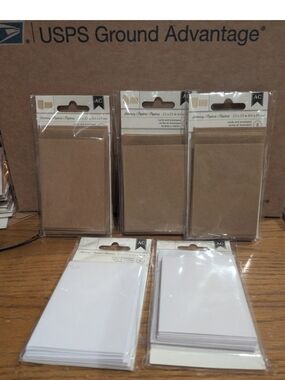 American Crafts Note Cards Kraft Stationery with Envelopes 40 cards & envelopes